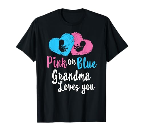 Pink or Blue Grandma Loves You Gender Reveal Baby Shower T-Shirt Pink or Blue Grandma Loves You Gender Reveal Baby Shower T-Shirt von Gender Reveal Baby Shower Announcement CG