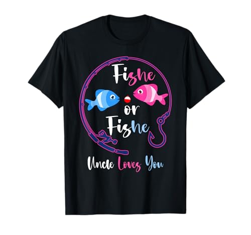Gender Reveal Fishing Uncle Loves You Baby Ankündigung T-Shirt Gender Reveal Fishing Uncle Loves You Baby Ankündigung T-Shirt von Gender Reveal Fishing UNCLE Loves You Baby
