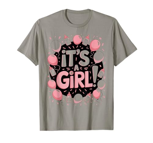 It's A Girl! Gender Reveal Mädchen T-Shirt von Gender Reveal Girl Mädchen Enthüllung