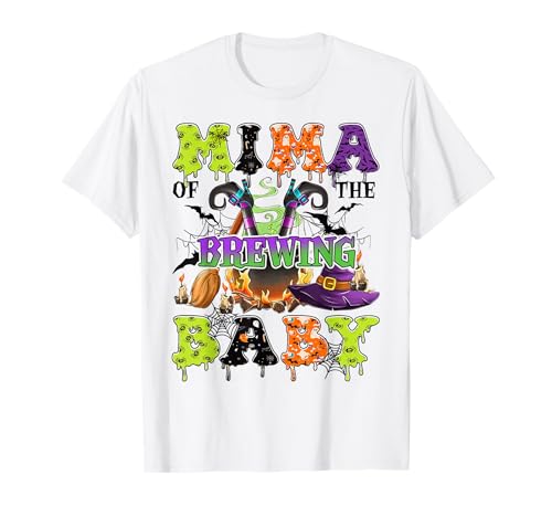 Mima of The Brewing Baby Gruselige Halloween-Babyparty T-Shirt Mima of The Brewing Baby Gruselige Halloween-Babyparty T-Shirt von Gender Reveal Halloween Tees