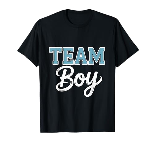 Team Boy Gender Reveal Party Schwangerschaft Ankündigung T-Shirt von Gender Reveal Party Baby Shower Matching