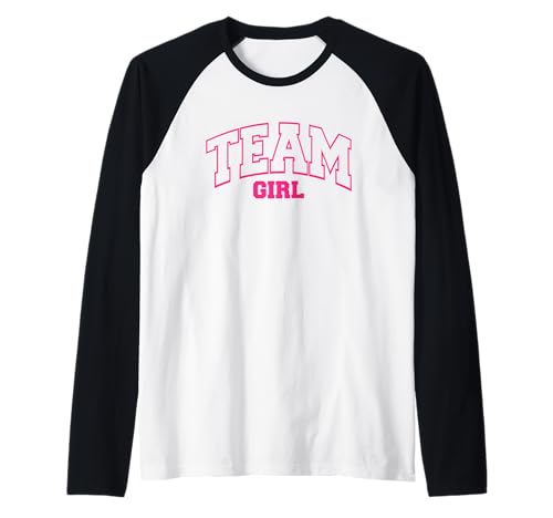 Lustiges Design Team Girl für Gender Reveal Party Raglan von Gender Reveal Party Outfits