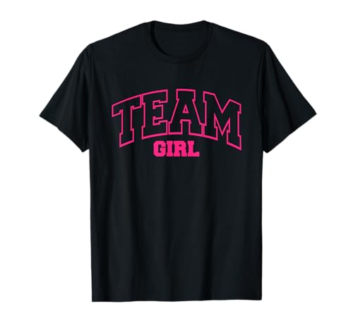 Lustiges Design Team Girl für Gender Reveal Party T-Shirt von Gender Reveal Party Outfits