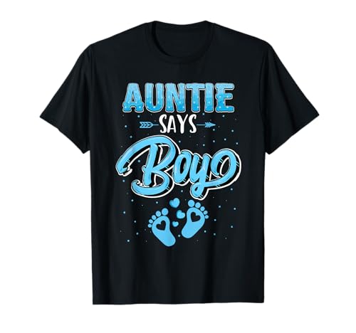 Die stolze Tante SAGT, DASS das Geschlecht des Jungen die Partyfamilie enthüllt T-Shirt Die stolze Tante SAGT, DASS das Geschlecht des Jungen die Partyfamilie enthüllt T-Shirt von Gender Reveal Proud Auntie Says Boys