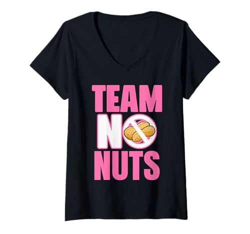 Damen Lustiges „Gender Reveal Team Girl“ -Party ohne Nüsse T-Shirt mit V-Ausschnitt Damen Lustiges „Gender Reveal Team Girl“ -Party ohne Nüsse T-Shirt mit V-Ausschnitt von Gender Reveal Team Girl Funny No Nuts