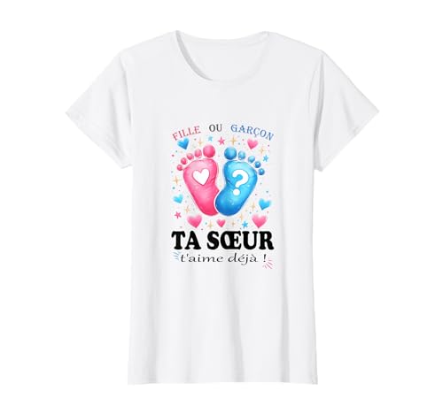 Gender Reveal Deco Boy or Girl Mädchen oder Jungen Geschenk Schwester T-Shirt Gender Reveal Deco Boy or Girl Mädchen oder Jungen Geschenk Schwester T-Shirt von Gender reveal party decoration annonce sexes bébé