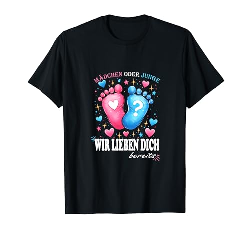 Geschlechtsverkündung, gender reveal, Mädchen oder Junge T-Shirt Geschlechtsverkündung, gender reveal, Mädchen oder Junge T-Shirt von Gender reveal party deko boy or girl baby lustige