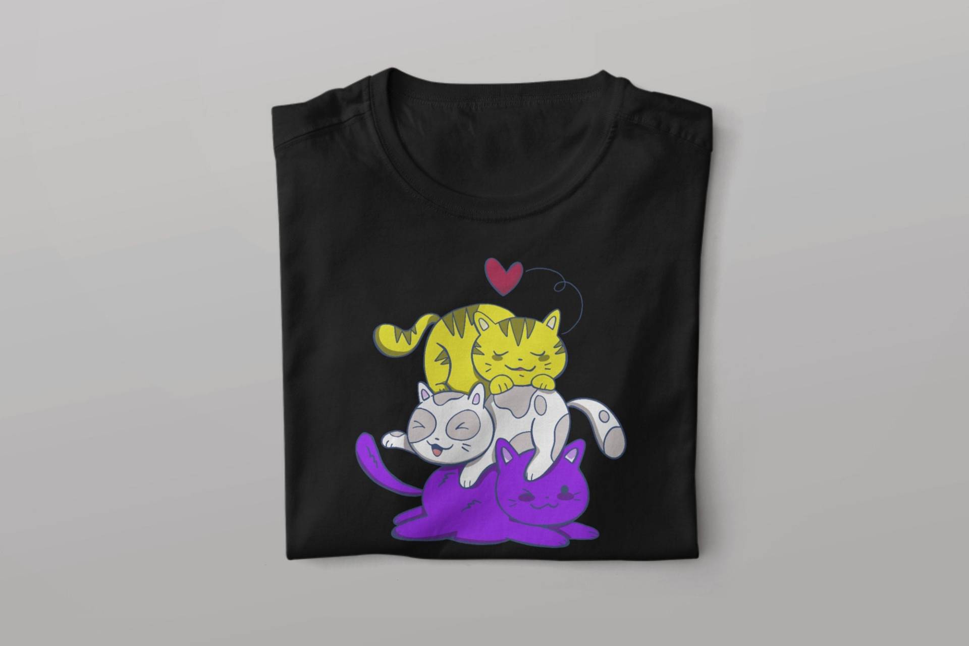 Süßes Nonbinary Cats T-Shirt - Genderqueer Und Enby Non Binary Cat Pile Geschenk Shirt Lgbtq Pride Shirts Süßes Nonbinary Cats T-Shirt - Genderqueer Und Enby Non Binary Cat Pile Geschenk Shirt Lgbtq Pride Shirts von GenderKillsMyVibe
