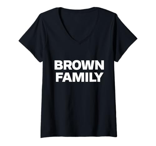 Damen Brown Familientreffen Brown Genealogie T-Shirt mit V-Ausschnitt Damen Brown Familientreffen Brown Genealogie T-Shirt mit V-Ausschnitt von Genealogy Family History