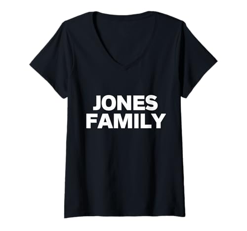 Damen Jones Familientreffen Jones Genealogie T-Shirt mit V-Ausschnitt Damen Jones Familientreffen Jones Genealogie T-Shirt mit V-Ausschnitt von Genealogy Family History
