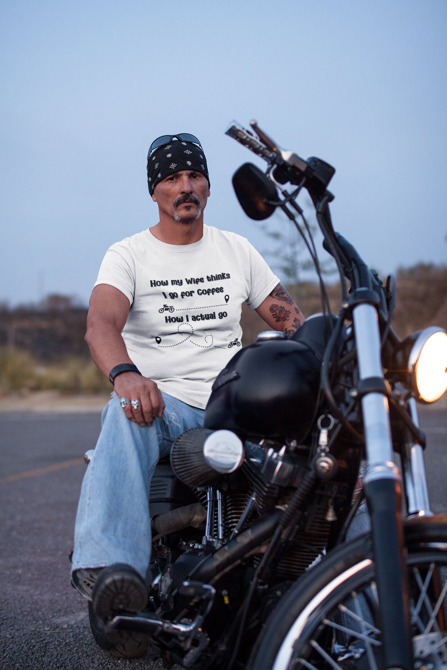 Lustiges Biker T-Shirt Coffee Run Motorrad Humor Lustiges Biker T-Shirt Coffee Run Motorrad Humor von GeneralStorebyBill