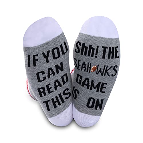 Generic Brands Seahawks-Socken, Geschenk, American Football, lustiges Geburtstagsgeschenk, ausgefallene Football-Socken Gr. M, Seahawks von Generic Brands