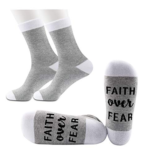 PYOUL 2 Paar christliches Geschenk Faith Over Fear Socken IVF Socken IVF Mutter/Papa Geschenk Glücksfruchtbarkeit Socken Unfruchtbarkeit Krieger Geschenk, Glaube über Angst, 38 PYOUL 2 Paar christliches Geschenk Faith Over Fear Socken IVF Socken IVF Mutter/Papa Geschenk Glücksfruchtbarkeit Socken Unfruchtbarkeit Krieger Geschenk, Glaube über Angst, 38 von Generic Brands