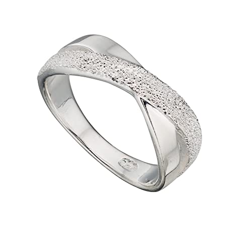 1/2 Diamant-Crossover -Kussring, 925 Sterling Silber von Generic