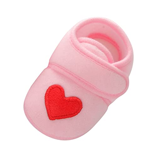 1 Kinder Babyschuhe Mode Wanderschuhe mit Kapuze Bequeme Wanderschuhe aus weicher Baumwolle mit Kapuze Mädchen Schuhe Sneaker (Pink, 19.5 Infant) von Generic