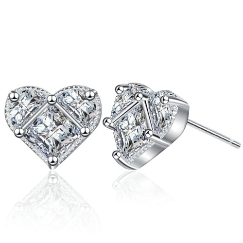 1 Paar Damen Ohrringe Silber 925 Creolen mit Bling Zirkonia Mode Bling Hoop Ohrstecker 1 Paar Damen Ohrringe Silber 925 Creolen mit Bling Zirkonia Mode Bling Hoop Ohrstecker von Generic