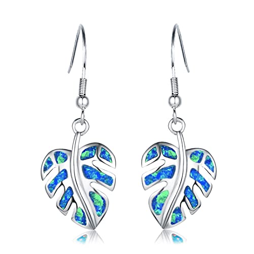 1 Paar Legierung Elegantes Temperament Boho Synthese Opal Blätter Form Ohrringe für Frauen 1 Paar Legierung Elegantes Temperament Boho Synthese Opal Blätter Form Ohrringe für Frauen von Generic