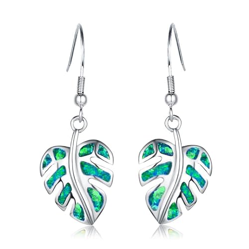 1 Paar Legierung Elegantes Temperament Boho Synthese Opal Blätter Form Ohrringe für Frauen 1 Paar Legierung Elegantes Temperament Boho Synthese Opal Blätter Form Ohrringe für Frauen von Generic