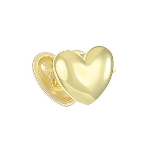 1 Paar Legierung Kreative Persönlichkeit Ohne Ohren Piercing Ein Clip Mit Einem Herz Für Frauen Ohrringe von Generic