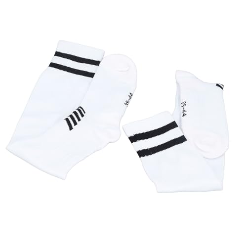 1 Paar Professionelle Langschlauch-Fußballsocken, Verdickter, Atmungsaktiv, Wasserabsorbierende Sport-Grip-Socken für Männer, mit Verbesserter Stabilität, für Effektive (weiß von Generic