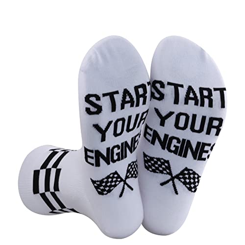 1 Paar Socken für Rennsport, Start Your Engines Socken Speed Racing Lover Socken Race Party Geschenk, Ihre Motoren: von Generic