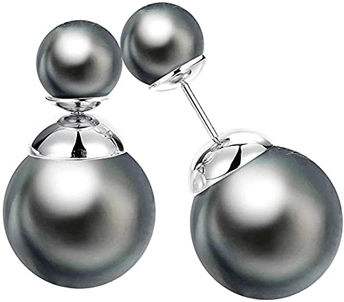 1 Paar Vorder- und Rückseite doppelseitig kleine und große simulierte Perlenohrstecker Künstliche Perlenohrringe Modeschmuck GeschenkFrauen Professional und Fashion von Generic