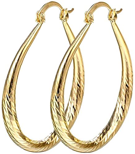 1 Paar elegante Ohrringe für Damen, 18 Karat, gefüllt mit Ohrhängern, Hochzeitsschmuck aus Gold von Generic