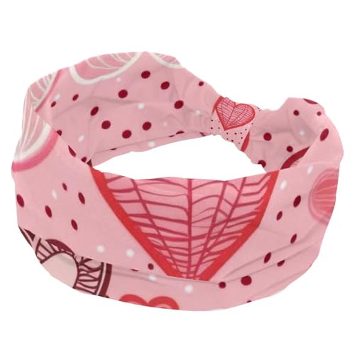 1 Packung Stirnbänder für Damen, rutschfest, elastisch, Sport-Haarbänder für Damen, weiches Stoff-Stirnband für Workout, Yoga, modisches Haar-Accessoire, Art Love-1790 von Generic