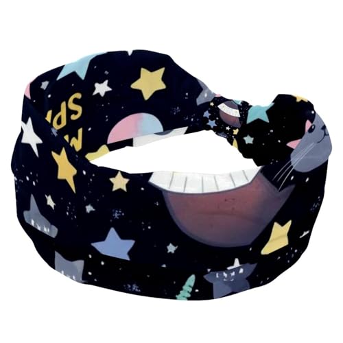 1 Packung Stirnbänder für Damen, rutschfest, elastisch, Sport-Haarbänder für Damen, weiches Stoff-Stirnband für Workout, Yoga, modisches Haarzubehör, niedliche Tiere, 1358 von Generic