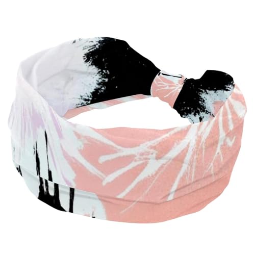1 Packung breite Stirnbänder für Damen, elastisches Stirnband, Graffiti in Farbe 142, Stirnbänder für Damen, Haarband, Turban, Workout, weiches Schweiß-Haarband, Zubehör von Generic