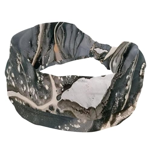 1 Packung breite Stirnbänder für Damen, elastisches Stirnband, Retro-Stil, ästhetischer Marmor, 1468 Stirnbänder, Damen-Haarband, Turban, Workout, weiches Schweiß-Haarband, Zubehör von Generic