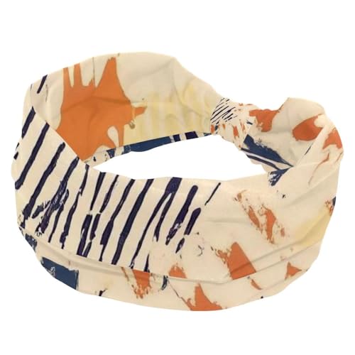 1 Packung breite Stirnbänder für Damen, elastisches Stirnband, abstrakte Kunst-214 Stirnbänder, Damen-Haarband, Turban, Workout, weiches Schweiß-Haarband, Zubehör von Generic