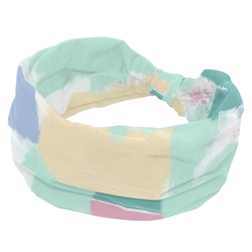 1 Packung breite Stirnbänder für Damen, elastisches Stirnband, bunt, Graffiti, 106 Stirnbänder, Damen-Haarband, Turban, Workout, weiches Schweiß-Haarband, Zubehör von Generic