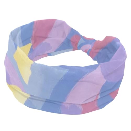 1 Packung breite Stirnbänder für Damen, elastisches Stirnband, bunt, Graffiti-79, Stirnbänder, Damen-Haarband, Turban, Workout, weiches Schweiß-Haarband, Zubehör von Generic