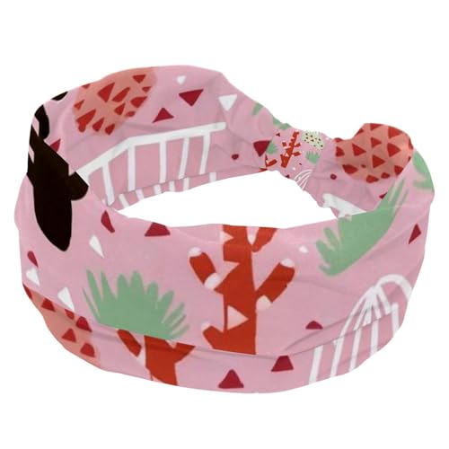 1 Packung breite Stirnbänder für Damen, elastisches Stirnband, buntes Kaktus-478, Haarband, Damenhaarband, Turban, Workout, weiches Schweiß-Haarband, Zubehör von Generic