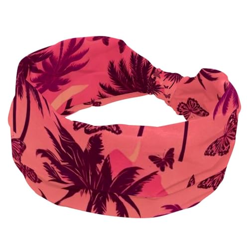 1 Packung breite Stirnbänder für Damen, elastisches Stirnband, farbige Blätter, 142 Stirnbänder, Damen-Haarband, Turban, Workout, weiches Schweiß-Haarband, Zubehör von Generic