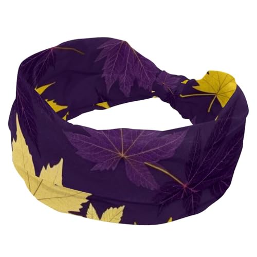 1 Packung breite Stirnbänder für Damen, elastisches Stirnband, farbige Blätter, 163 Stirnbänder, Damen-Haarband, Turban, Workout, weiches Schweiß-Haarband, Zubehör von Generic