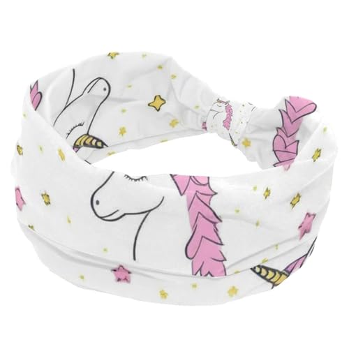 1 Packung breite Stirnbänder für Damen, elastisches Stirnband, farbiges Einhorn-Stirnband, Damen-Haarband, Turban, Workout, weiches Schweiß-Haarband, Zubehör von Generic