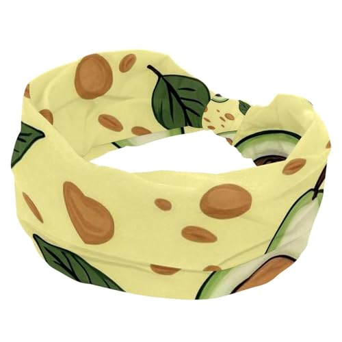 1 Packung breite Stirnbänder für Damen, elastisches Stirnband, grüne Avocado-904 Stirnbänder, Damen-Haarband, Turban, Workout, weiches Schweiß-Haarband, Zubehör von Generic