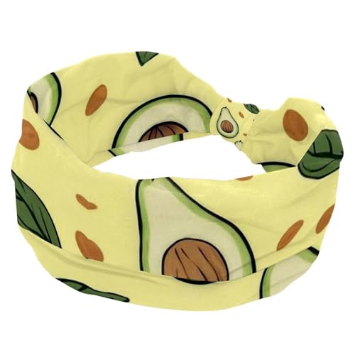 1 Packung breite Stirnbänder für Damen, elastisches Stirnband, grüne Avocado-907 Stirnbänder, Damen-Haarband, Turban, Workout, weiches Schweiß-Haarband, Zubehör von Generic