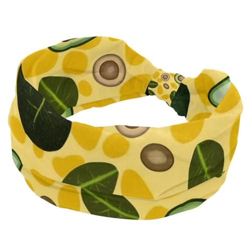 1 Packung breite Stirnbänder für Damen, elastisches Stirnband, grüne Avocado-922 Stirnbänder, Damen-Haarband, Turban, Workout, weiches Schweiß-Haarband, Zubehör von Generic