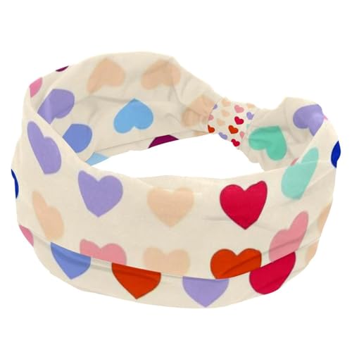 1 Packung breite Stirnbänder für Frauen, elastisches Stirnband, Art Love-1756, Stirnbänder, Damen-Haarband, Turban, Workout, weiches Schweiß-Haarband, Zubehör von Generic