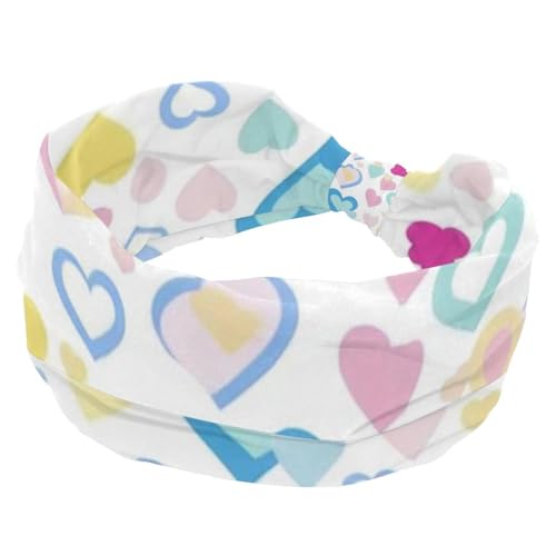 1 Packung breite Stirnbänder für Frauen, elastisches Stirnband, Art Love-1765, Stirnbänder, Damen-Haarband, Turban, Workout, weiches Schweiß-Haarband, Zubehör von Generic