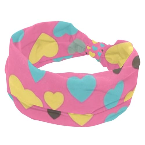 1 Packung breite Stirnbänder für Frauen, elastisches Stirnband, Art Love-1804, Stirnbänder, Damen-Haarband, Turban, Workout, weiches Schweiß-Haarband, Zubehör von Generic