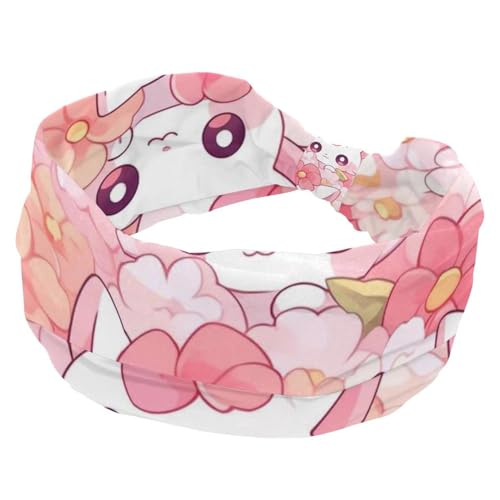 1 Packung breite Stirnbänder für Frauen, elastisches Stirnband, niedliches Cartoon-Kätzchen, 292 Stirnbänder, Damen-Haarband, Turban, Workout, weiches Schweiß-Haarband, Zubehör von Generic