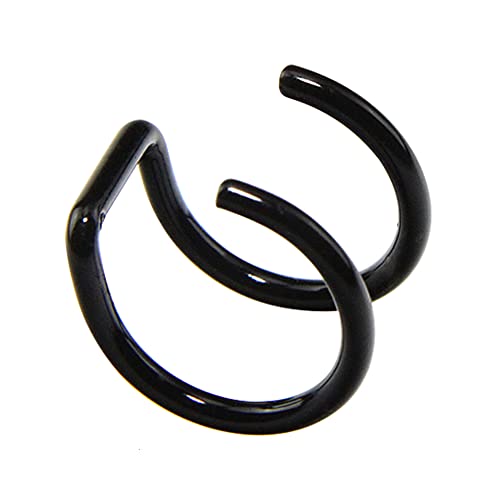 1 Stück Fake Piercing Ohrring Schmuck Clip auf Wrap Ringe aus Edelstahl Ohr Manschette Nasenring von Generic