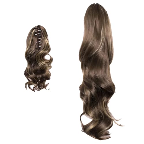 1 Stück Kurz + 1 Stück Lang, Synthetischer, Gewellter Pferdeschwanz, Haarverlängerung Mit Krallen Frisuren von Generic