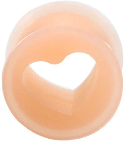 1 Stück Unisex Herz Form Silikon Ohrstöpsel Tunnel Expander Körper Piercing Schmuck für Frauen Teenager Geburtstag Weihnachten Freunde Geschenk von Generic