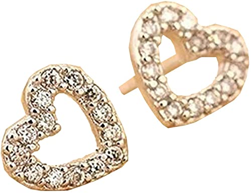 1 paar frauen mode hohl herz versilbert ohrstecker ohrringe hochzeit kristall ohrring schmuck geschenk für frauen mädchen zufällig Schön und praktisch von Generic