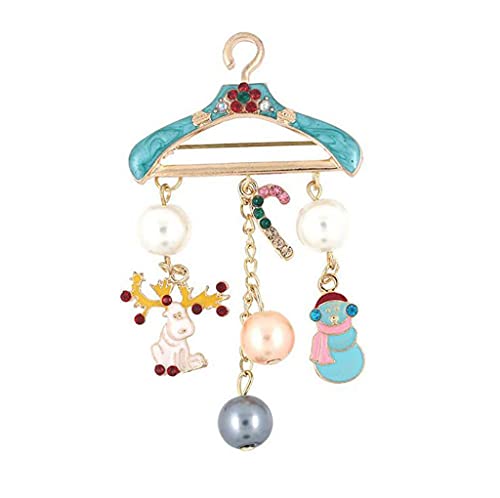 1 x Brosche für Damen, Elch-Aufhänger, Diamant-Anstecknadel, Weihnachten, Hochzeit, Brautschmuck, Schal, Clip, Damenschmuck, Liebesgeschenk von Generic